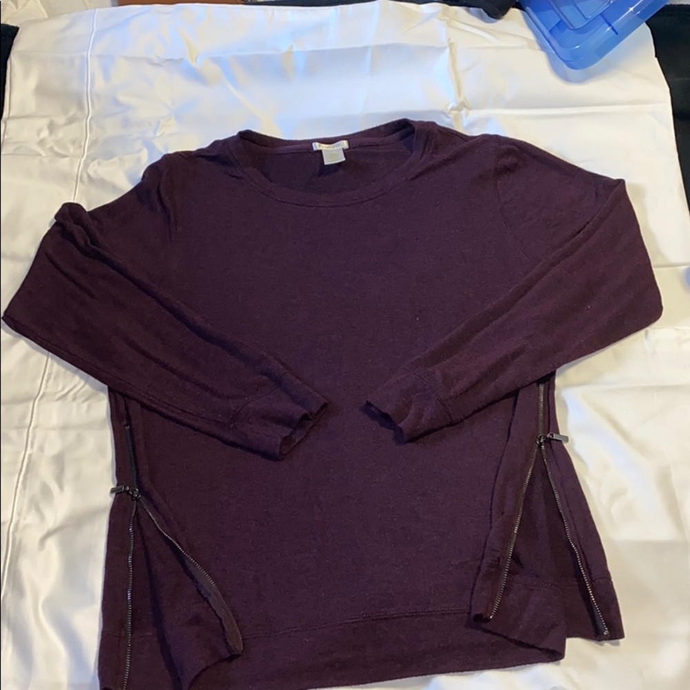 Thin Sweater by Marty M, plum color